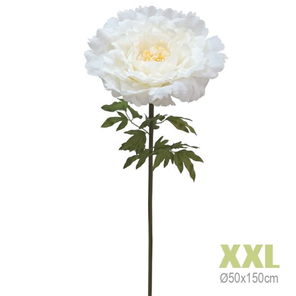 Veštački GIGA cvet bozura krem XXL 150cm-50cm